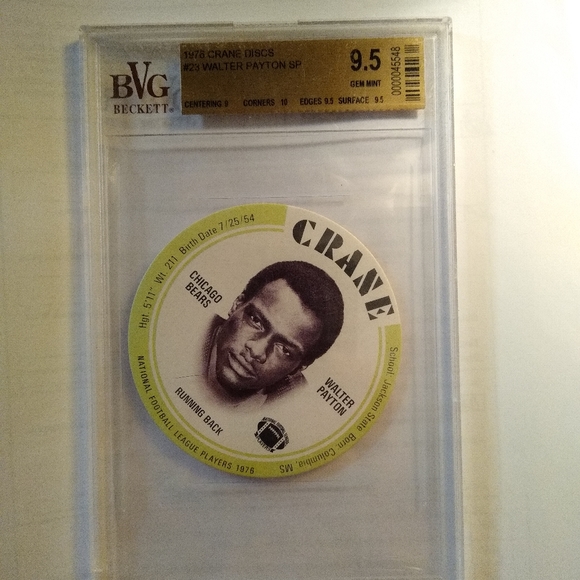 1976 crane disc number 23 Walter Payton - Picture 3 of 3